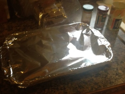 Chicken Covered With Aluminum Foil